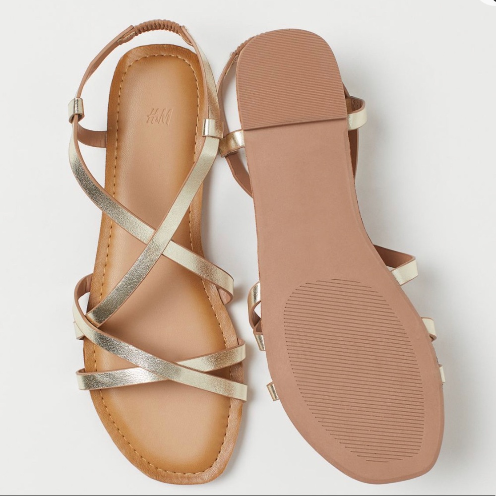 H&M Metallic Gold Sandals